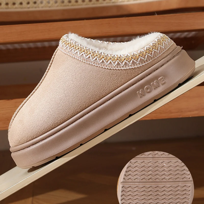 Zapatos Cálidos De Algodón De Felpa Para Mujer: Comodidad Invernal