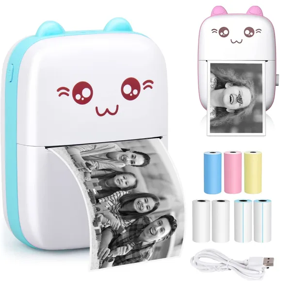 Imagen Del Producto Mini Impresora Portátil Con Bluetooth Para Niños: Imprime Y Diviértete En Cualquier Lugar | Compra Online En Tiendafiable