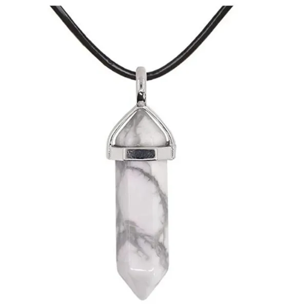Hermoso Piedra Preciosa Hexagonal Puntiaguda