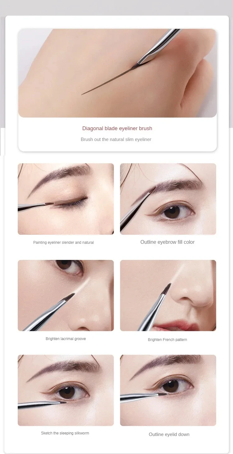 Pincel delineador de ojos: detalles precisos con facilidad