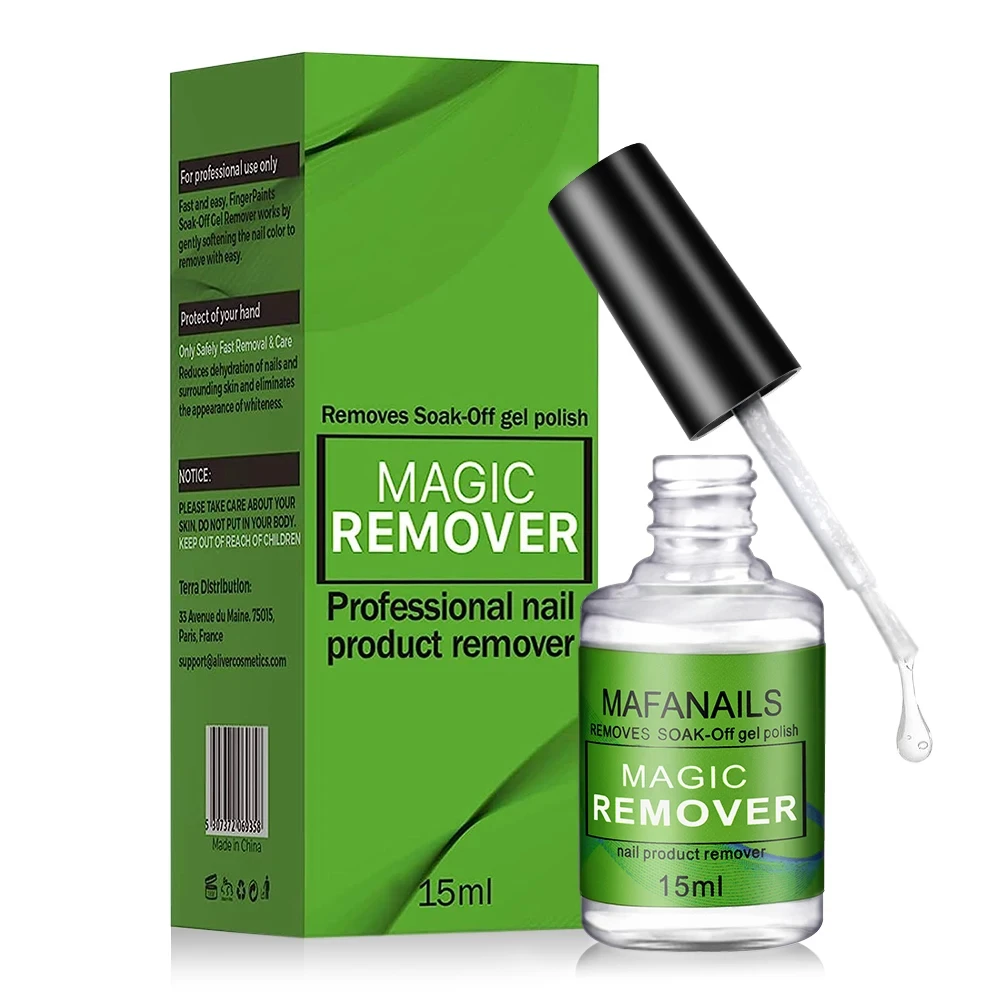 Esmalte quitaesmalte de uñas: 15 ml/botella para una remoción eficiente