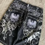 Pantalones cortos holgados con estampado gótico Retro americano: estilo único y cómodo - Imagen 5
