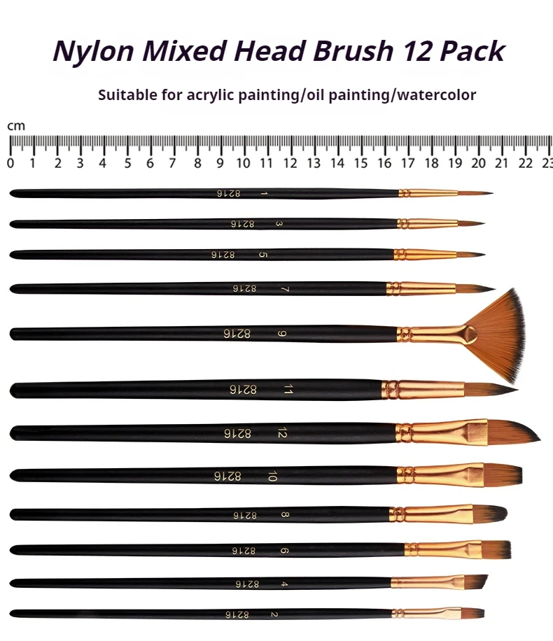 Juego De Pinceles De Cerdas De Nailon