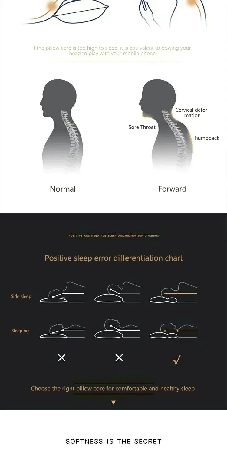 Almohada Para Proteger La Vértebra Cervical Para Ayudar A Dormir
