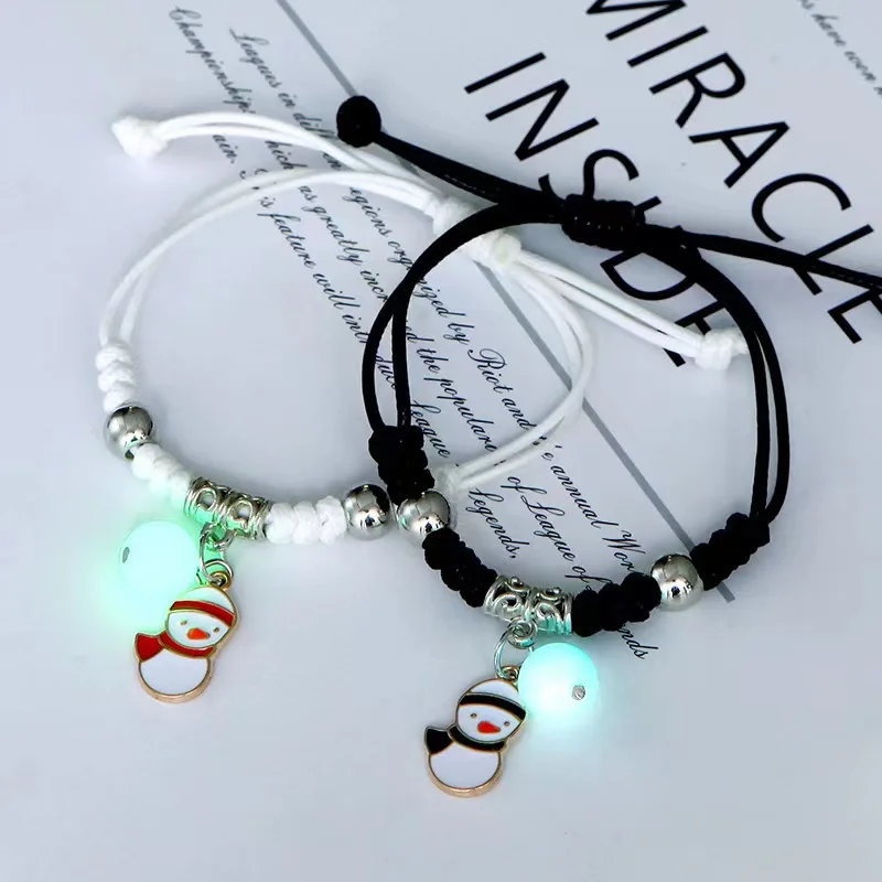 Pulsera luminosa unisex con cuentas: estilo y brillo en un solo accesorio