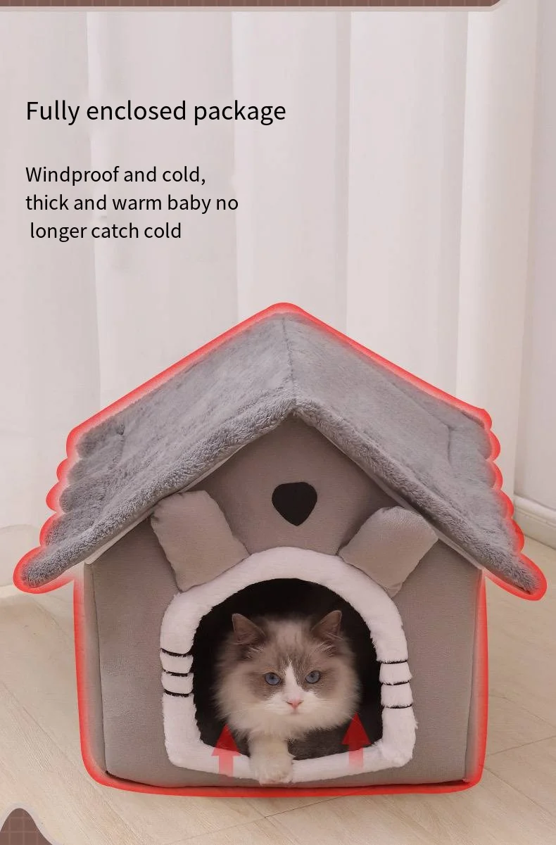 Casa Para Perros Y Gatos Lavable Y Cálida Para Todas Las Estaciones Casa Para Perros Y Gatos Lavable Y Cálida Para Todas Las Estaciones