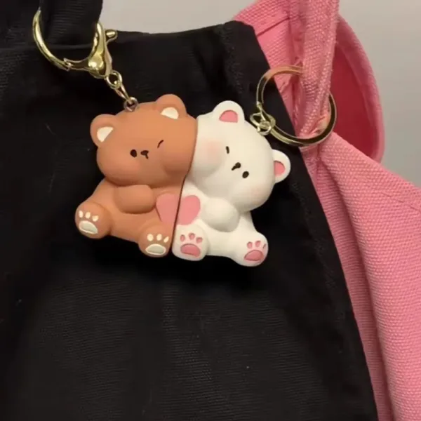 Imagen Del Producto Llavero Magnético De Oso De Resina Para Pareja: Un Regalo Encantador Y Práctico | Compra Online En Tiendafiable