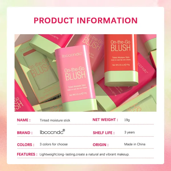 Imagen del producto Colorete rosa en barra: un toque de color natural para tus mejillas | Compra online en Tiendafiable