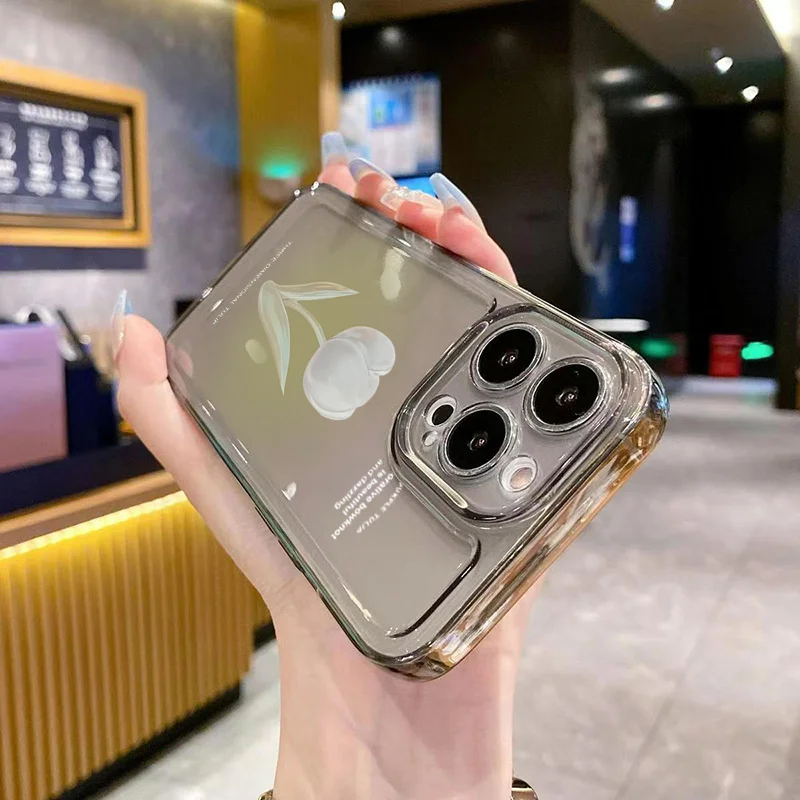 Funda De Teléfono De Tulipan Para Iphone, Funda Transparente A Prueba De Golpes