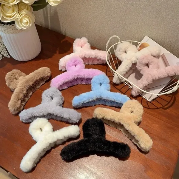 Pinza De Pelo De Piel Sintética Para Mujer: Estilo Y Comodidad En Un Solo Accesorio