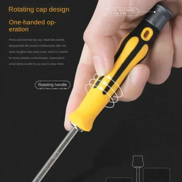 Imagen Del Producto Juego De Destornilladores 12 En 1, Herramienta De Mantenimiento Manual De Precisión Multifuncional | Compra Online En Tiendafiable