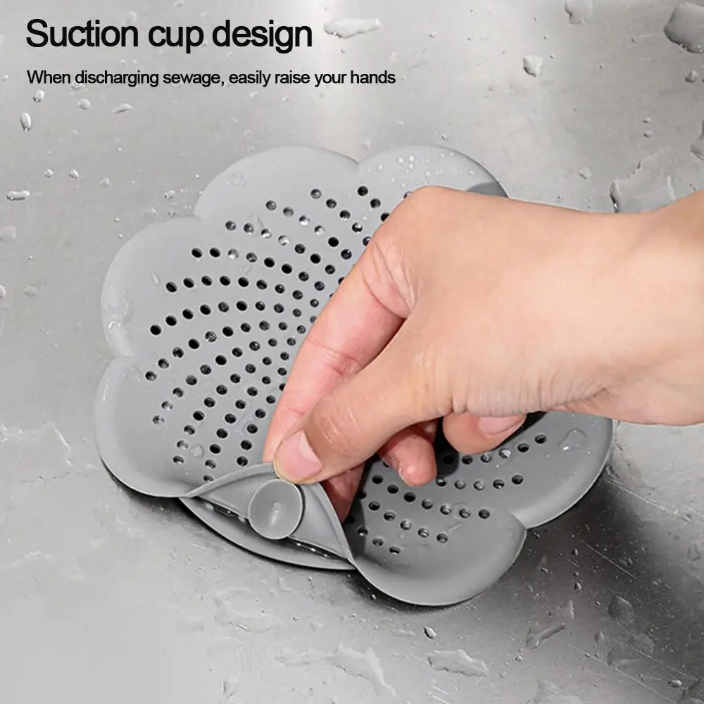 Cubierta De Silicona Con Forma De Flor: Recogedor De Residuos Eficiente Cubierta De Silicona Con Forma De Flor: Recogedor De Residuos Eficiente