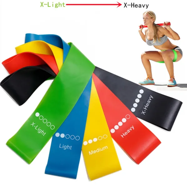 Imagen Del Producto 5 Unids/Set De Bandas Elasticas De Goma De Resistencia Para Yoga | Compra Online En Tiendafiable