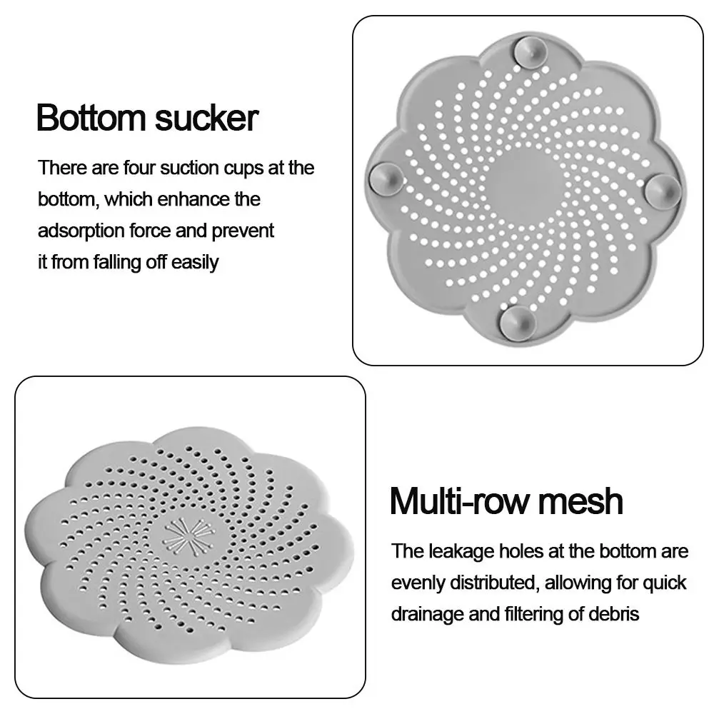Cubierta De Silicona Con Forma De Flor: Recogedor De Residuos Eficiente Cubierta De Silicona Con Forma De Flor: Recogedor De Residuos Eficiente