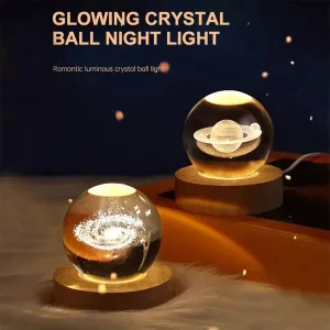 Imagen del producto Lámpara de bola de cristal 3D: proyecciones planetarias y galaxia | Compra online en Tiendafiable