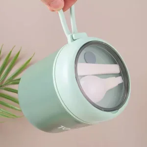 Imagen del producto Fiambrera de acero inoxidable con cuchara, contenedor térmico para alimentos | Compra online en Tiendafiable