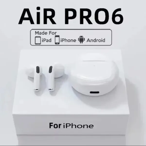Imagen del producto Auriculares inalámbricos Pro 6 con TWS: Sonido de alta calidad sin cables | Compra online en Tiendafiable