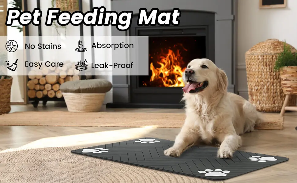 Estera De Alimentación Para Mascotas, Mantel Individual Absorbente Para Alimentos Estera De Alimentación Para Mascotas, Mantel Individual Absorbente Para Alimentos