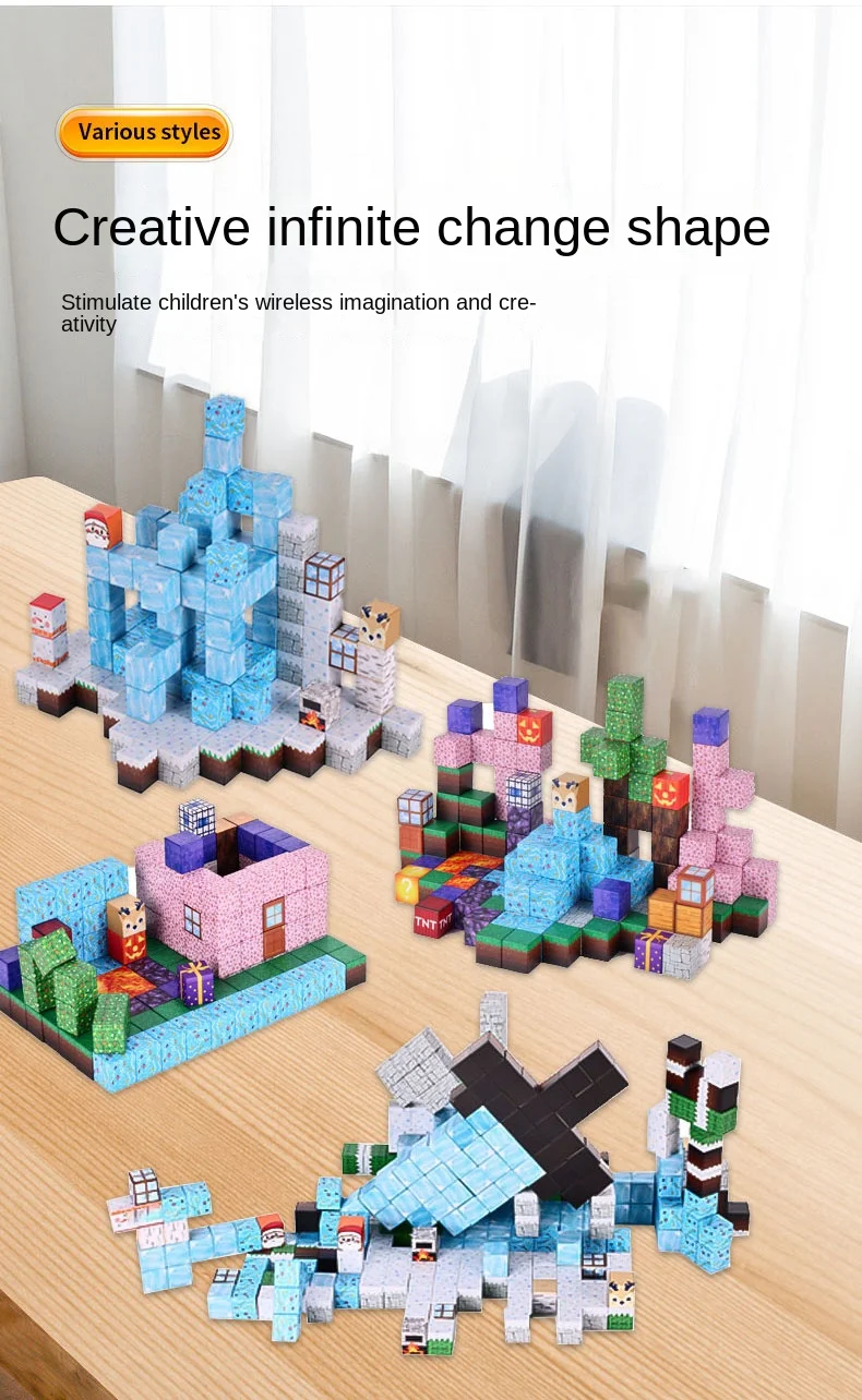Nuevos Bloques Magnéticos, Juego De Construcción De Mina Para Niños Y Niñas Nuevos Bloques Magnéticos, Juego De Construcción De Mina Para Niños Y Niñas