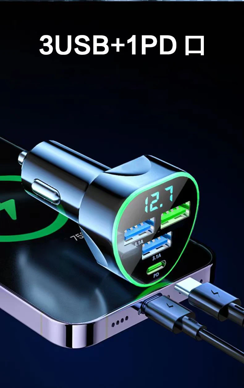 Uyuxio-Cargador De Teléfono 4 En 1 Para Coche
