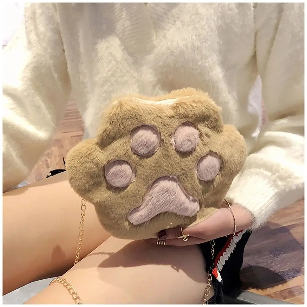 Bolso Cruzado De Piel Sintética Suave Con Forma De Pata De Oso Para Mujer: Estilo Y Comodidad En Un Solo Accesorio Bolso Cruzado De Piel Sintética Suave Con Forma De Pata De Oso Para Mujer: Estilo Y Comodidad En Un Solo Accesorio