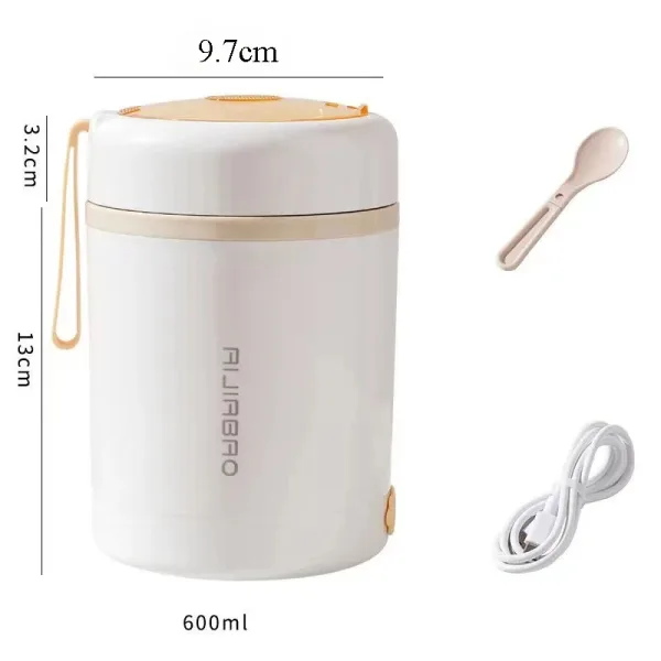 Imagen del producto Fiambrera con calefacción eléctrica, calentador de alimentos portátil | Compra online en Tiendafiable
