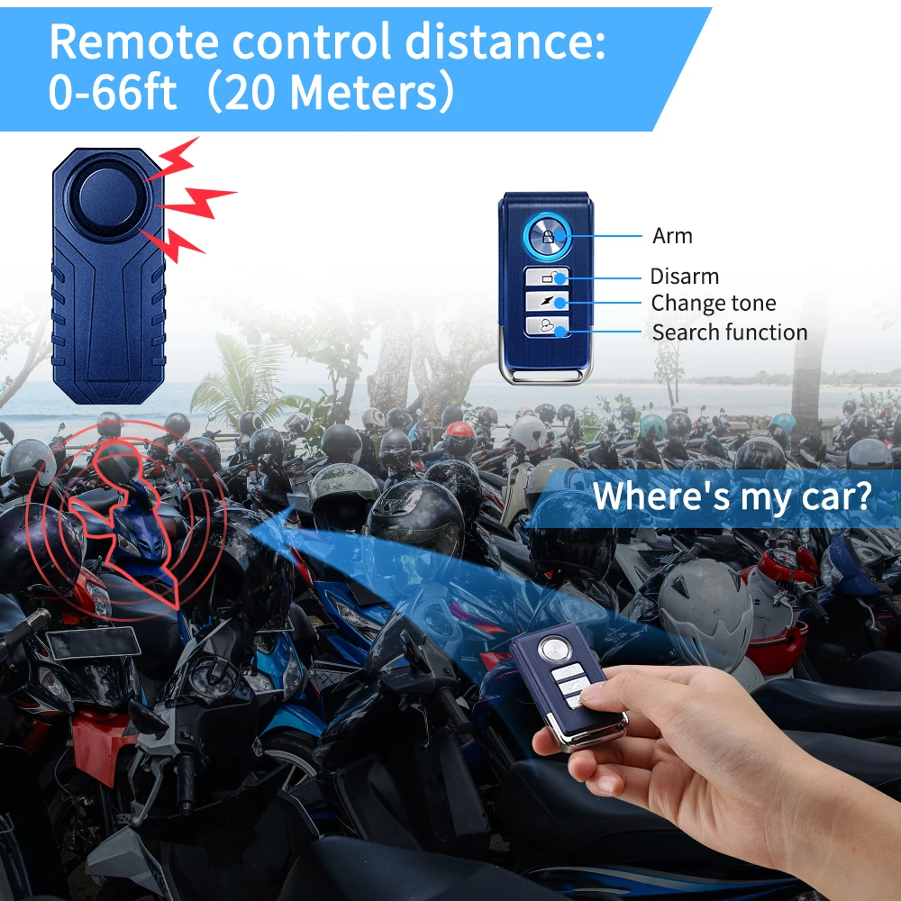 Alarma Antirrobo Para Motocicleta Con Control Remoto