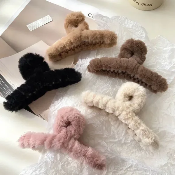 Pinza De Pelo De Piel Sintética Para Mujer: Estilo Y Comodidad En Un Solo Accesorio