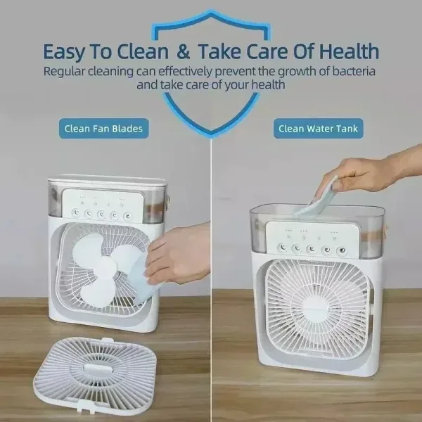Imagen Del Producto Ventilador Portátil 3 En 1: Frescura Y Comodidad En Cualquier Lugar | Compra Online En Tiendafiable