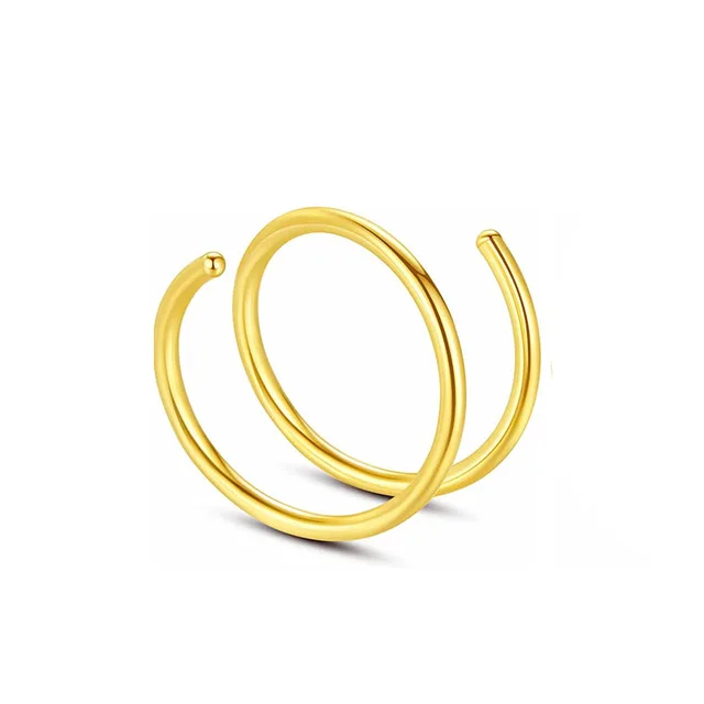 Anillo Doble De Acero Inoxidable Para Nariz: Estilo Y Durabilidad