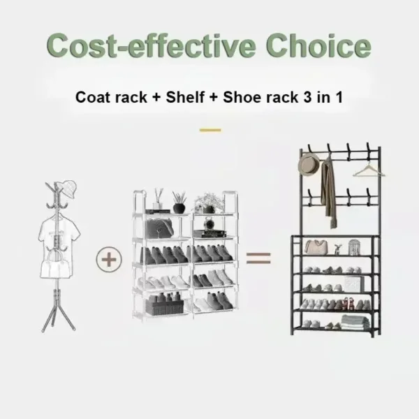 Colgador De Ropa, Zapatero Multicapa, Estante Para Sombreros Y Zapatos