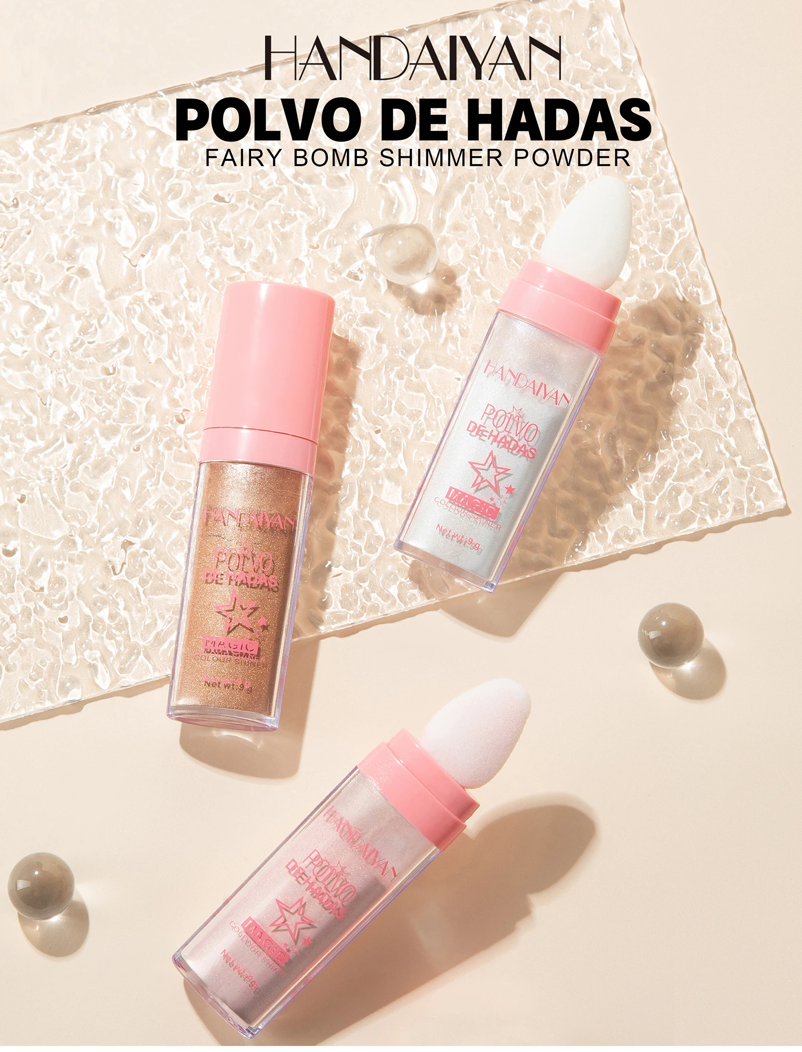 Polvo Resaltador HANDAIYAN: Brillo Espectacular para Tu Rostro