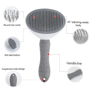 Imagen del producto Cepillo de pelo para Gato, peine de acero inoxidable para pelo largo | Compra online en Tiendafiable