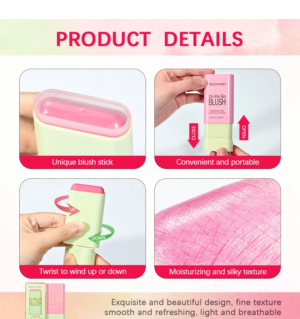 Colorete rosa en barra: un toque de color natural para tus mejillas