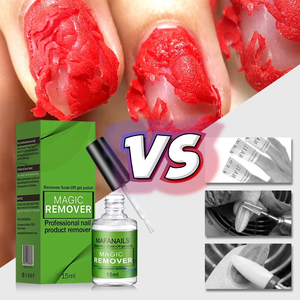 Esmalte quitaesmalte de uñas: 15 ml/botella para una remoción eficiente