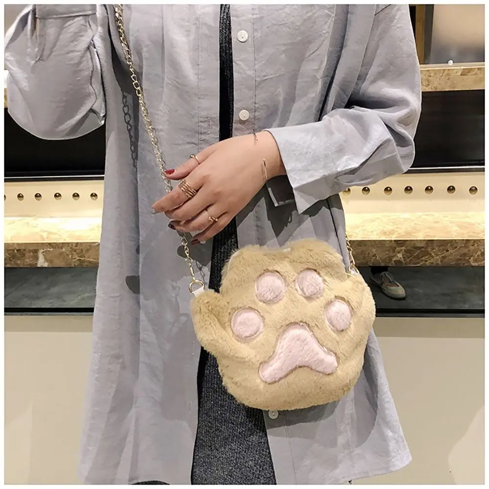 Bolso Cruzado De Piel Sintética Suave Con Forma De Pata De Oso Para Mujer: Estilo Y Comodidad En Un Solo Accesorio Bolso Cruzado De Piel Sintética Suave Con Forma De Pata De Oso Para Mujer: Estilo Y Comodidad En Un Solo Accesorio