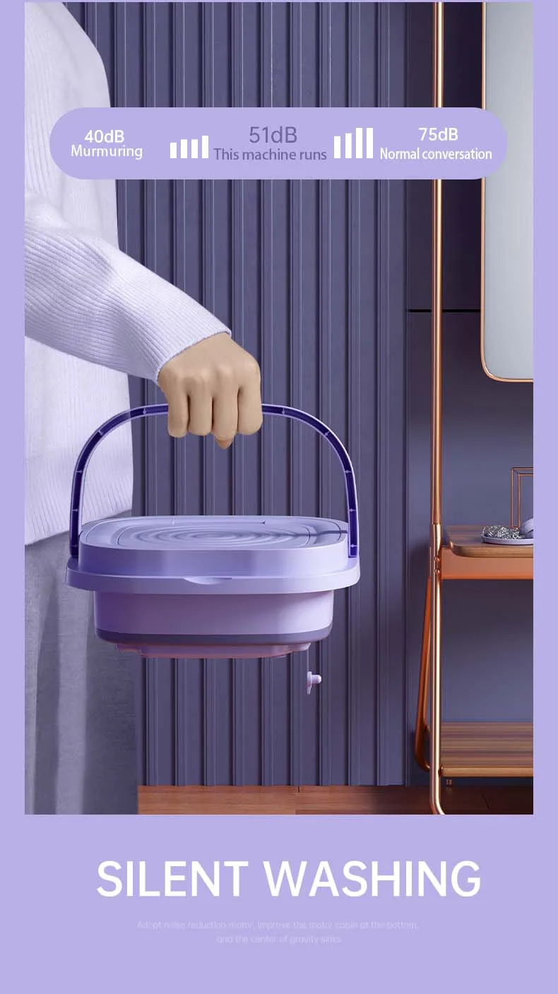 Lavadora plegable de 8L: la solución compacta para tu ropa