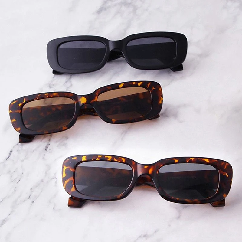 Gafas De Sol Cuadradas Negras A La Moda Para Mujer