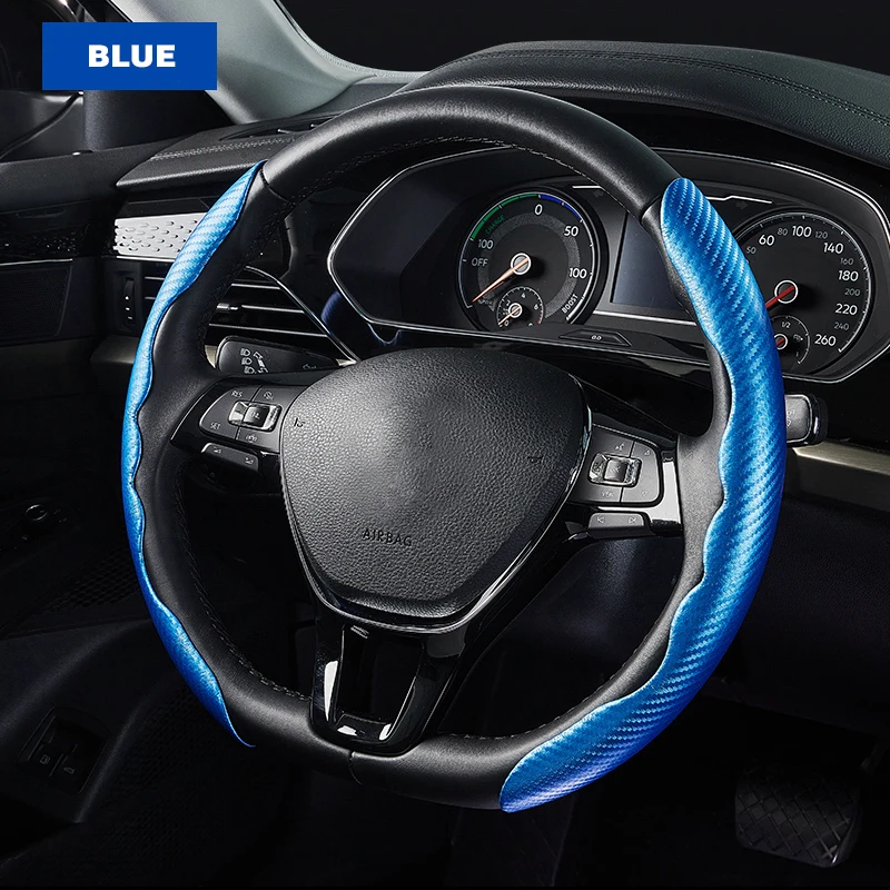 Cubierta de fibra de carbono antideslizante para volante de coche: mayor agarre y estilo