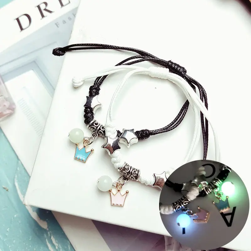 Pulsera luminosa unisex con cuentas: estilo y brillo en un solo accesorio