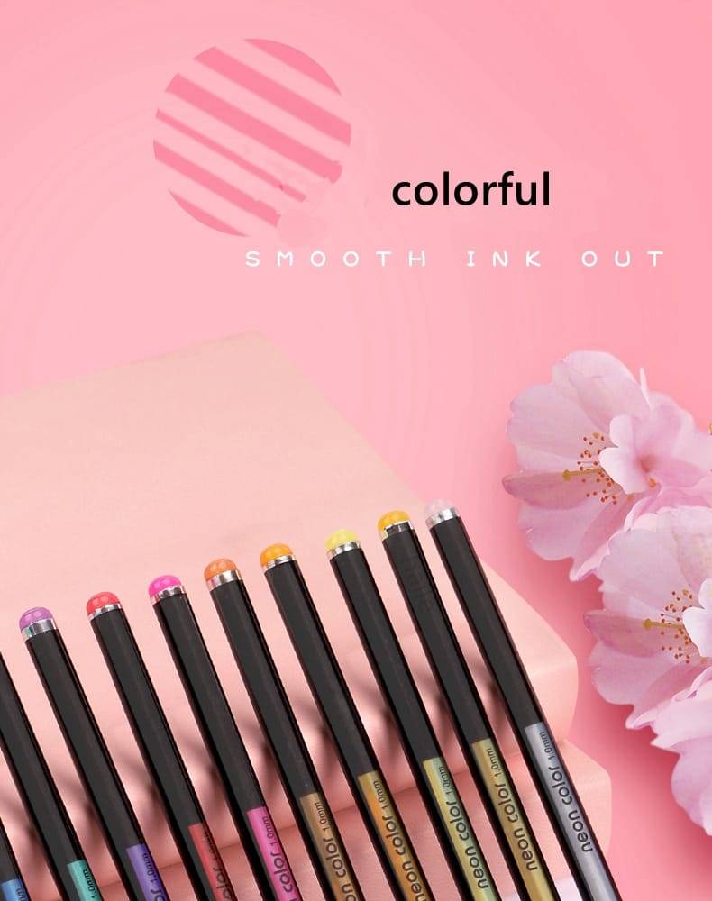 Bolígrafos De Gel Metálicos: Colores Brillantes Para La Escuela