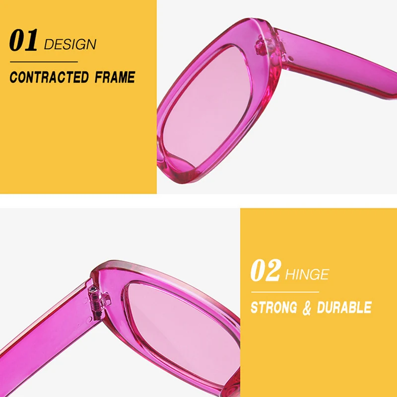 Gafas De Sol Cuadradas Negras A La Moda Para Mujer