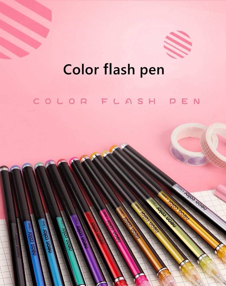 Bolígrafos De Gel Metálicos: Colores Brillantes Para La Escuela