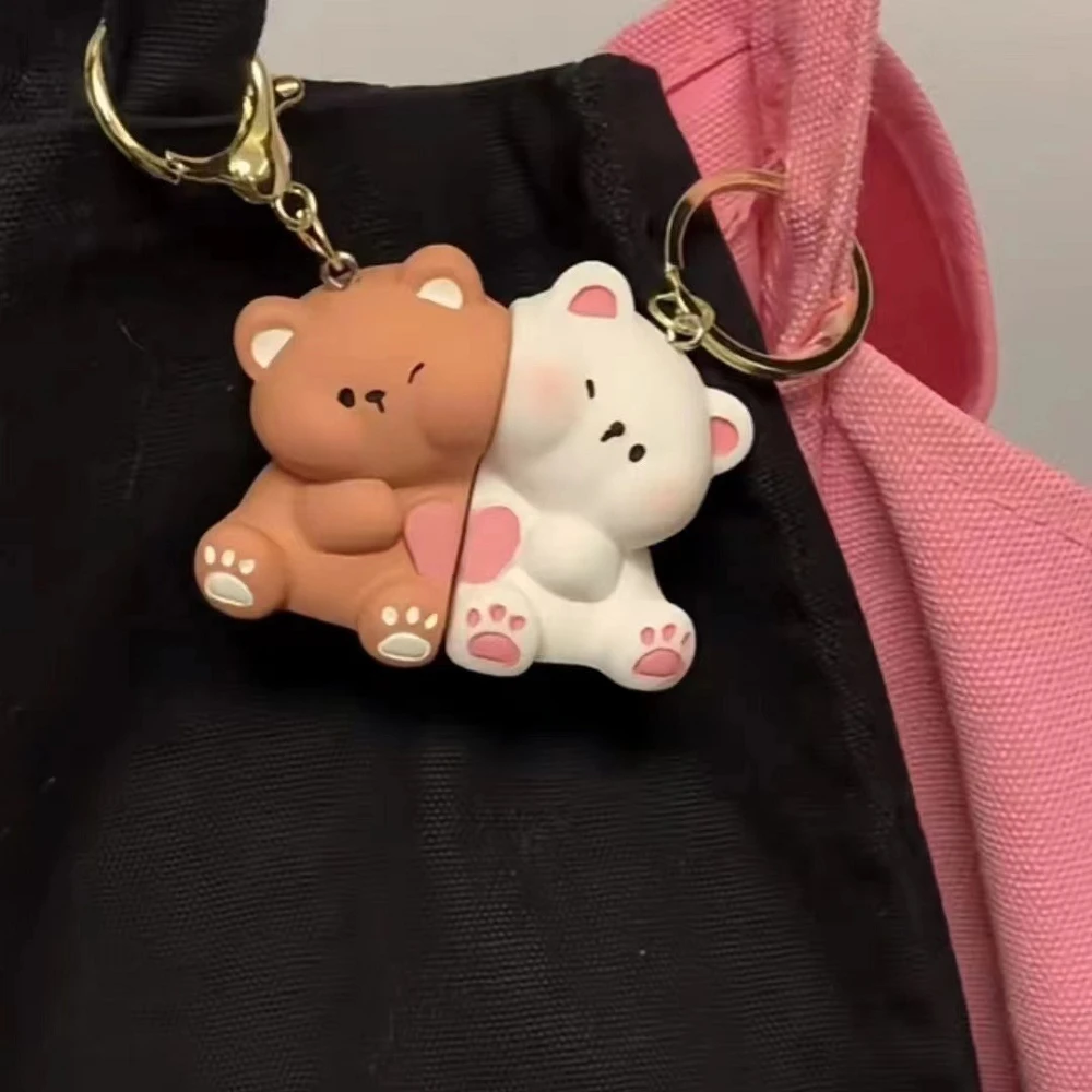 Llavero magnético de oso de resina para pareja: un regalo encantador y práctico
