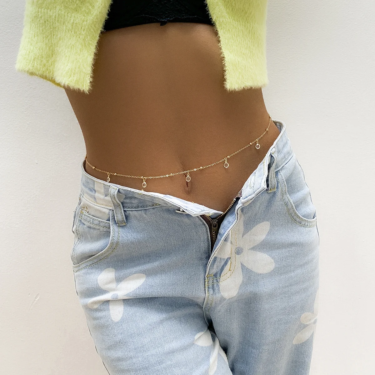 Cinturón De Cristal Para Mujer: Elegancia Y Estilo Para Realzar Tu Vientre