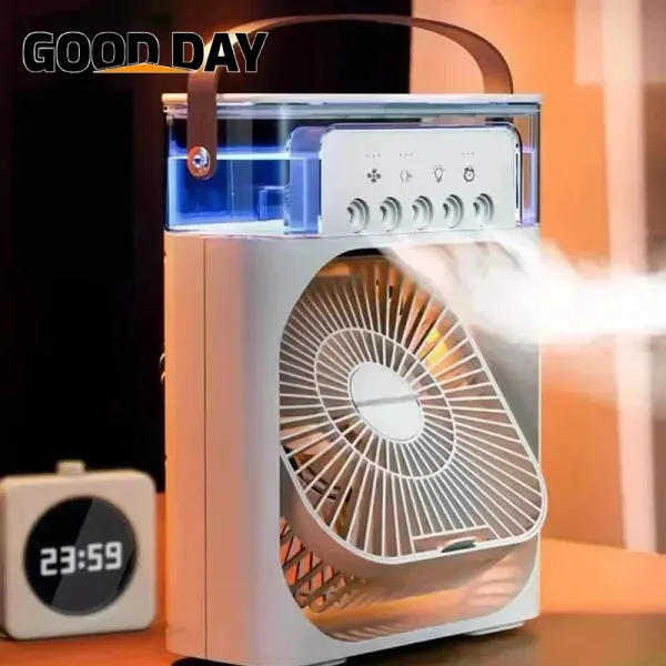 Imagen Del Producto Ventilador Portátil 3 En 1: Frescura Y Comodidad En Cualquier Lugar | Compra Online En Tiendafiable