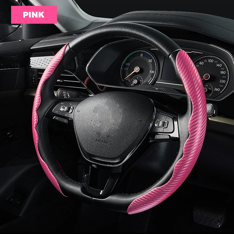 Cubierta de fibra de carbono antideslizante para volante de coche: mayor agarre y estilo