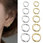 Pendientes de aro pequeños de acero inoxidable