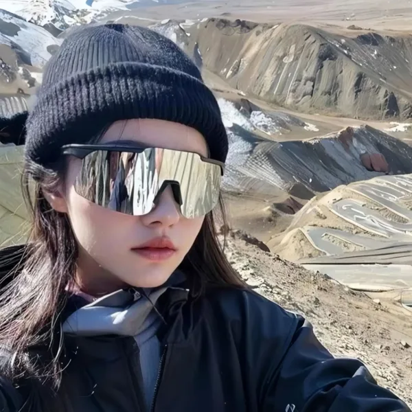 Gafas De Sol Retro De Montura Grande Para Ciclismo