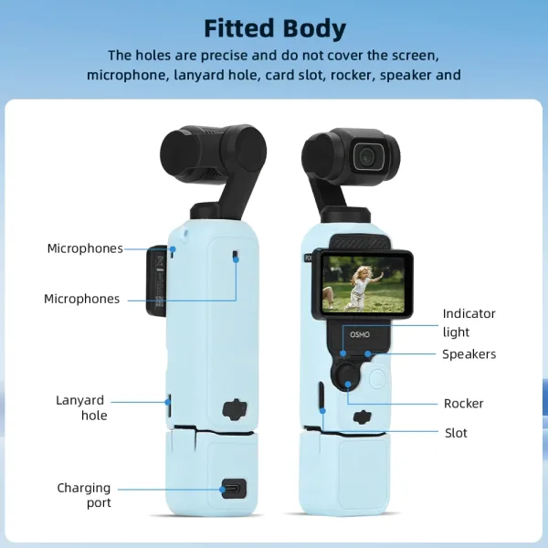 Funda Para Dji Osmo Pocket 3, Funda Protectora De Silicona, Accesorios De Carcasa De Cámara